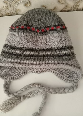 Gri Örgü erkek çocuk Bere - Görsel 2