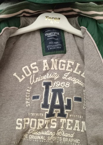 Kapüşonlu, Fermuarlı Erkek Çocuk Yeşil Ceket - Görsel 2