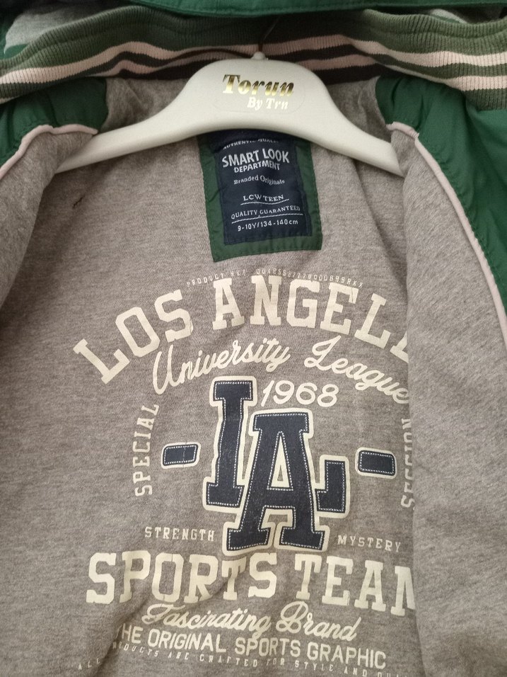 Kapüşonlu, Fermuarlı Erkek Çocuk Yeşil Ceket - Görsel 2