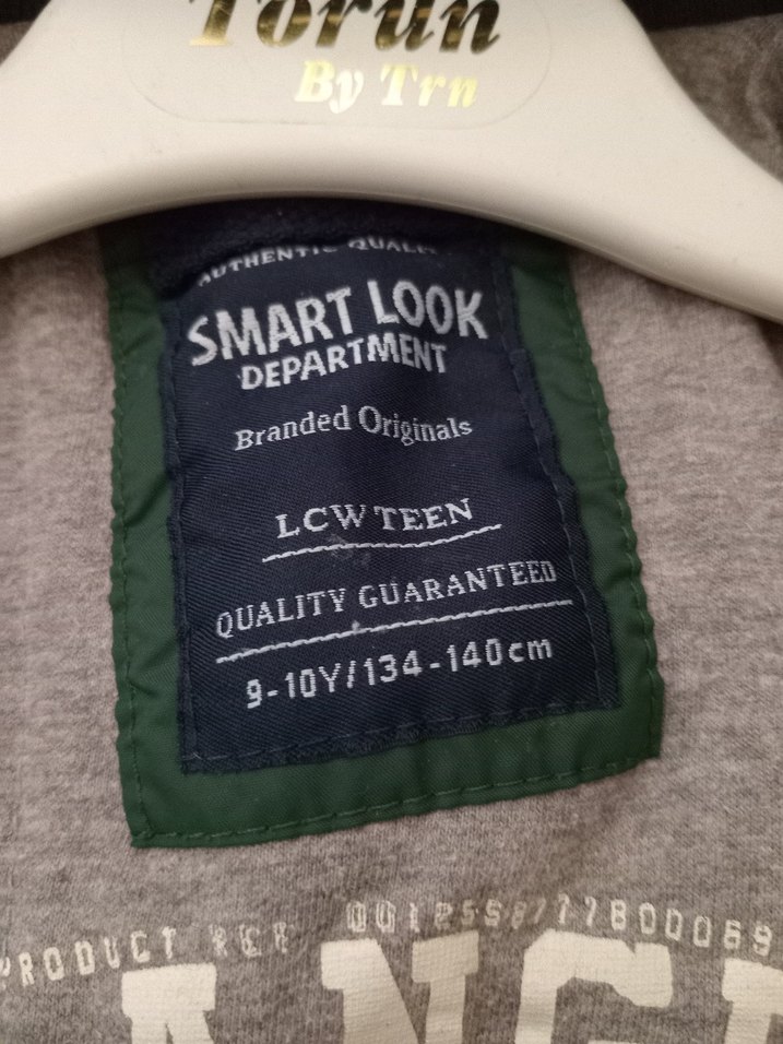 Kapüşonlu, Fermuarlı Erkek Çocuk Yeşil Ceket - Görsel 3