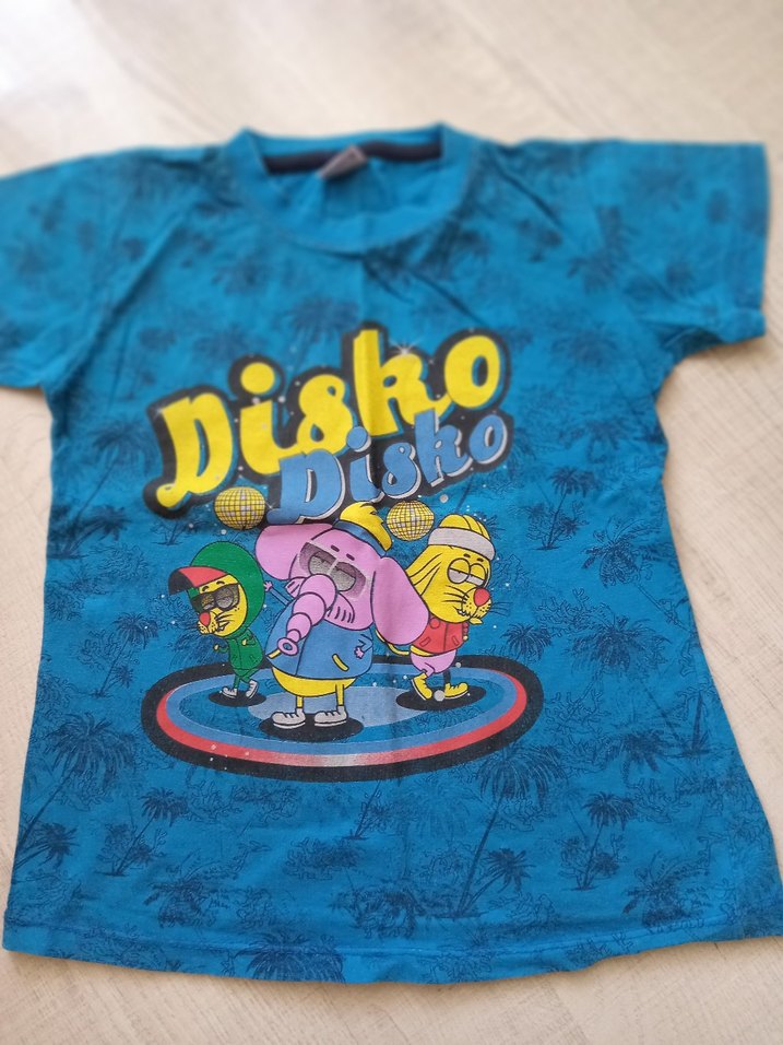 Renkli Baskılı Kral Şakir Erkek Tişörtü - Görsel 4