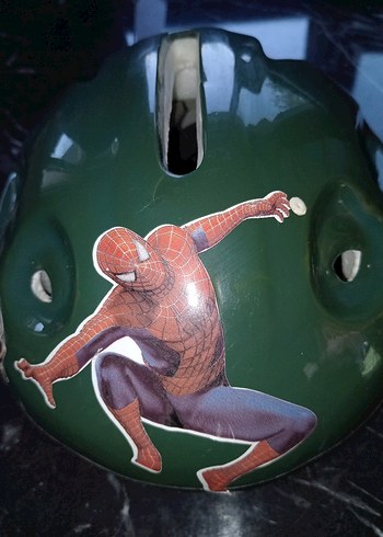 Koyu Yeşil Biker Desenli bisiklet çocuk Kaskı - Görsel 2