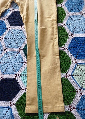 Sarı  Kadın Kumaş Pantolon - Görsel 6