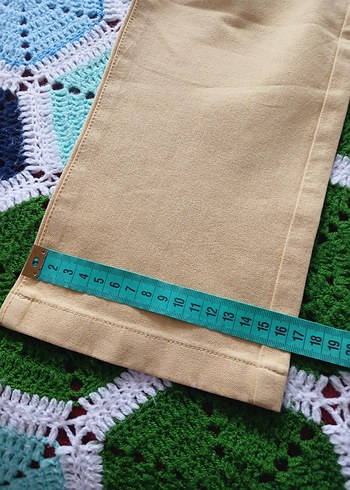 Sarı  Kadın Kumaş Pantolon - Görsel 7