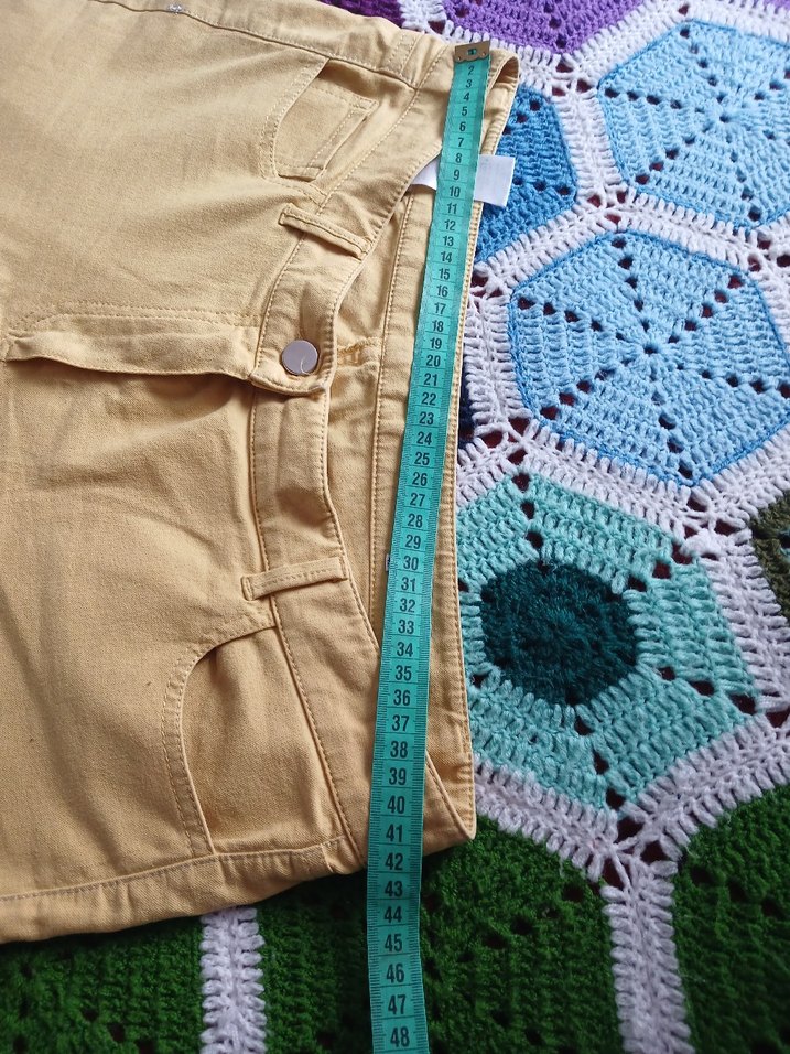 Sarı  Kadın Kumaş Pantolon - Görsel 4