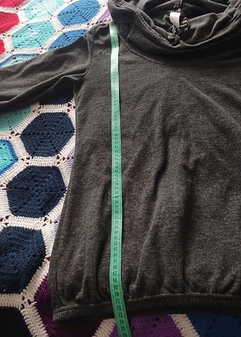 Boğazlı ve kapüşonlu sweatshirt - Görsel 6