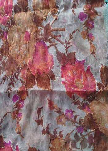 Çiçek Desenli Bohem Kadın Fular - Görsel 4