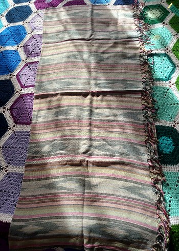 Çok Renkli Bohem Kadın Şal - Görsel 2