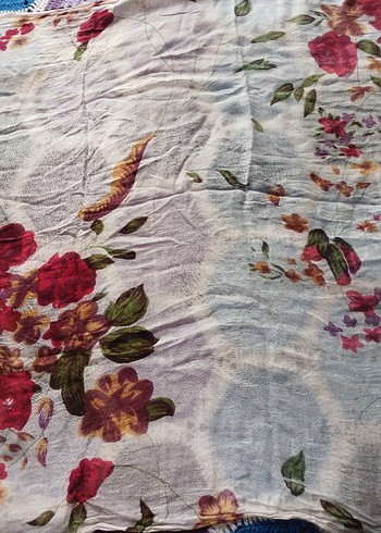 Çiçek Desenli Bohem Kadın Şal - Görsel 5