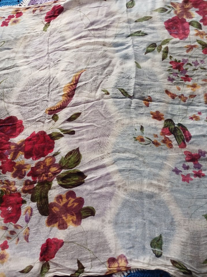 Çiçek Desenli Bohem Kadın Şal - Görsel 5