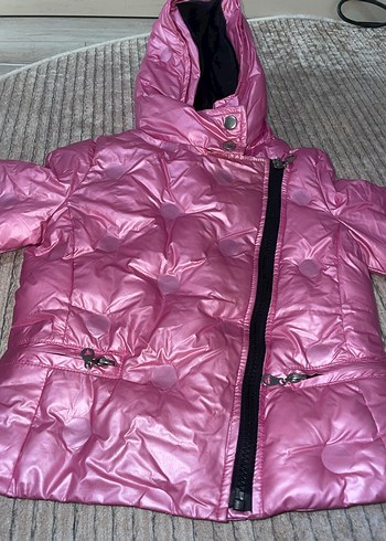 Parlak Pembe Kız Çocuk Mont - Görsel 2