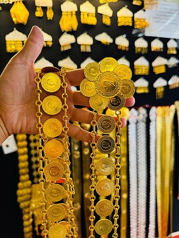  Beden altın Renk Tam altın kaplamalı kemer