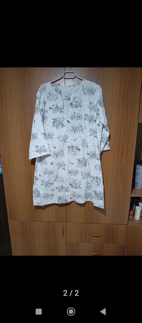 Uzun Kollu Bohem Desenli Kadın Gömlek Elbise - Görsel 2