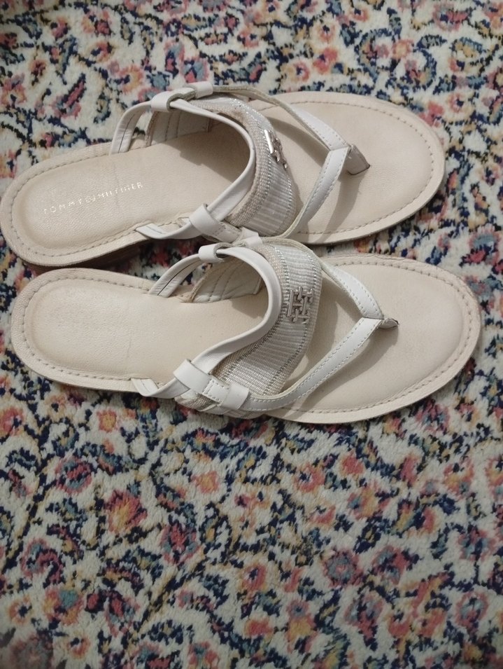 Tokalı Beyaz Kadın Dolgu Topuklu Terlik - Görsel 2