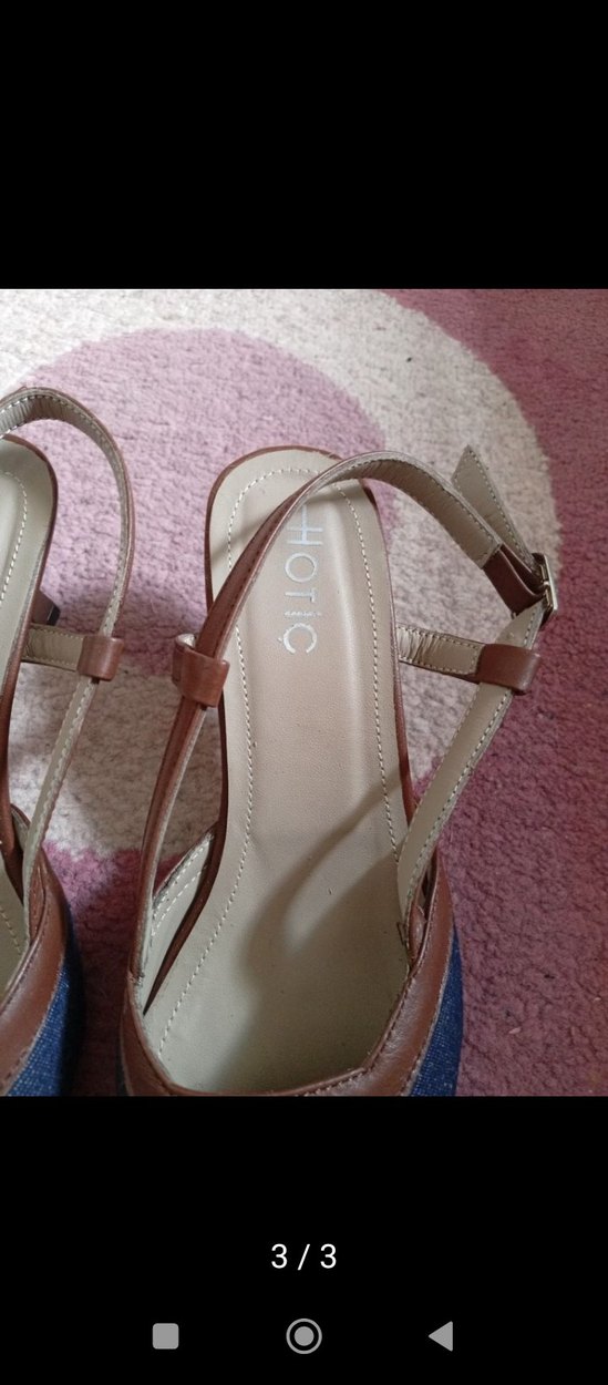 Mavi Kot Dolgu Topuklu Kadın Stiletto - Görsel 3