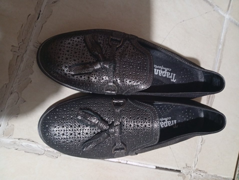 Siyah Tokalı Dolgu Topuk Kadın Babet - Görsel 2