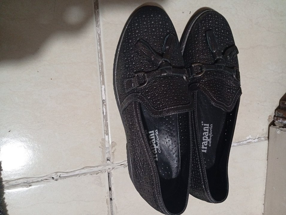 Siyah Tokalı Dolgu Topuk Kadın Babet - Görsel 4