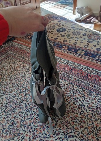 Gri Kadın Dizüstü Stiletto Topuklu Çizme - Görsel 3