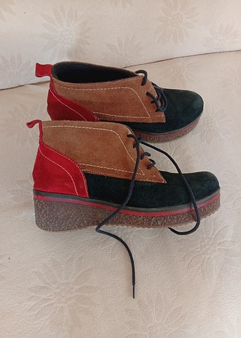 Kahverengi Süet Kadın Dolgu Topuk Bot - Görsel 3