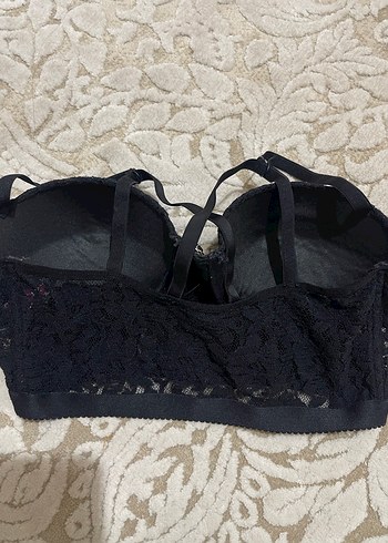 Siyah Gotik Fermuarlı Bralet Sütyen - Görsel 2