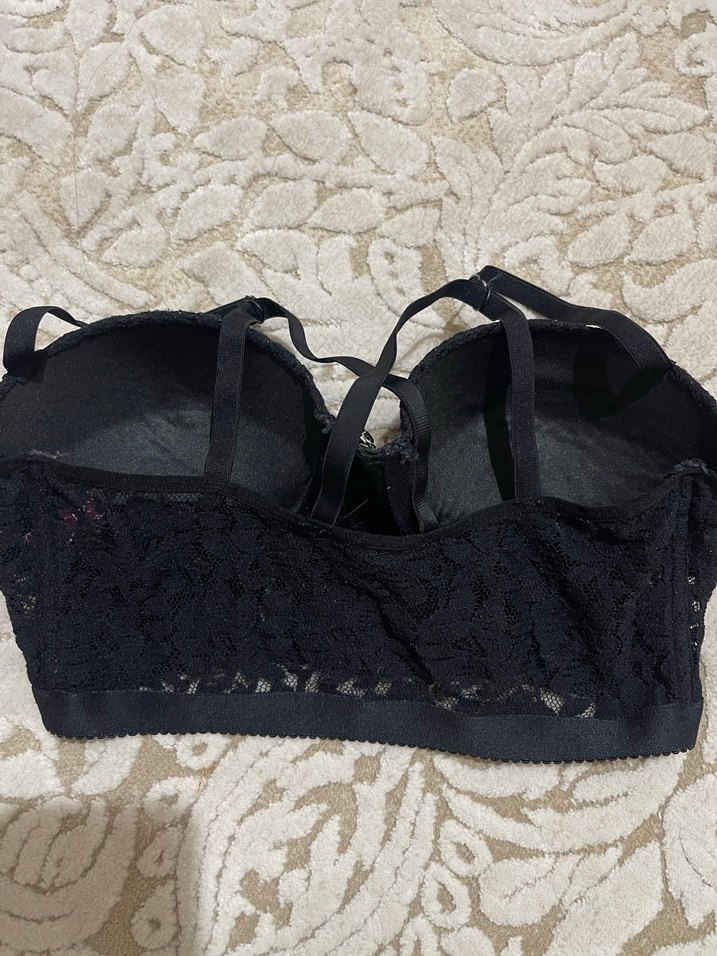 Siyah Gotik Fermuarlı Bralet Sütyen - Görsel 2