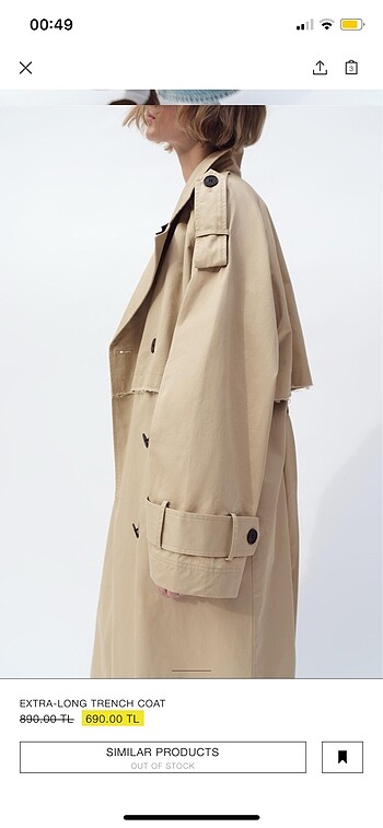 Zara Oversize Trenç