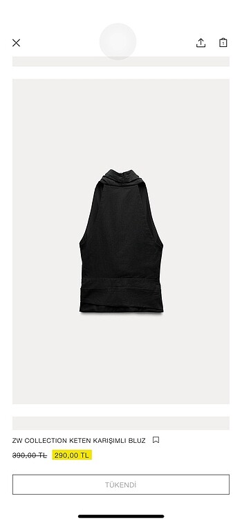 xs Beden ZW COLLECTION KETEN KARIŞIMLI BLUZ