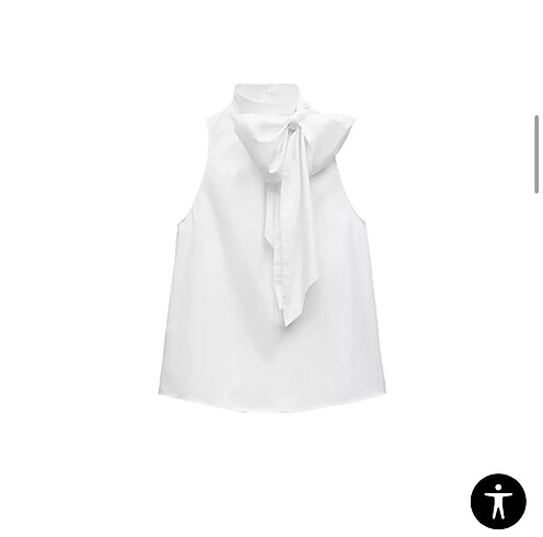 Zara FİYONKLU TRENÇKOT KUMAŞ HALTER YAKA TOP