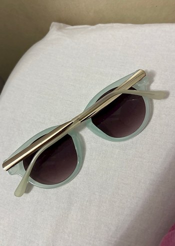Şeffaf Bej Retro Kadın Güneş Gözlüğü - Görsel 2
