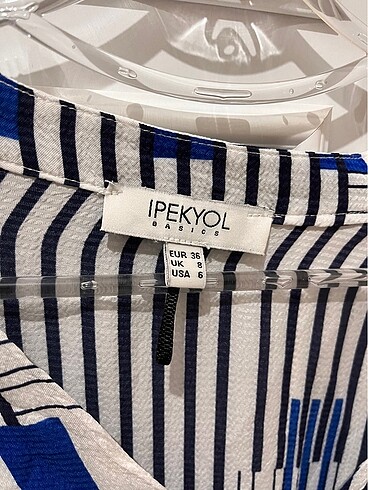 ipekyol Mavi Beyaz İpekyol Bluz