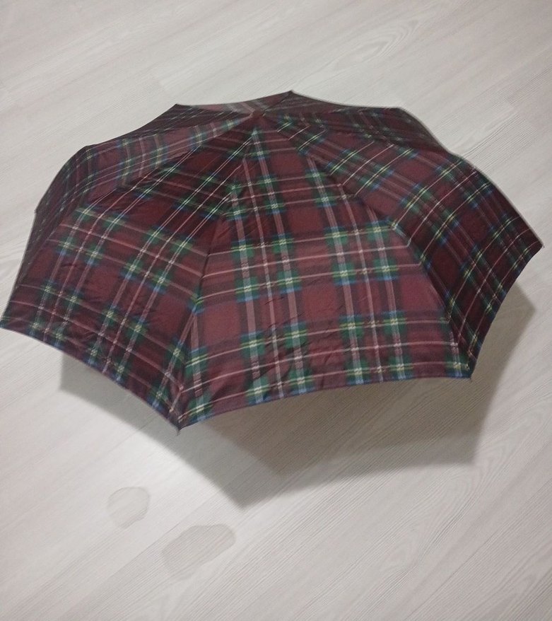 Bordo Ekose Şemsiye - Görsel 4