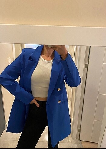 s Beden mavi Renk Blazer ceket