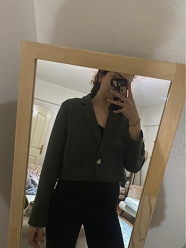 l Beden haki Renk Blazer Ceket
