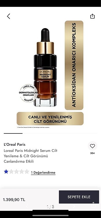 Loreal Paris Age Perfect Midnight Serum
