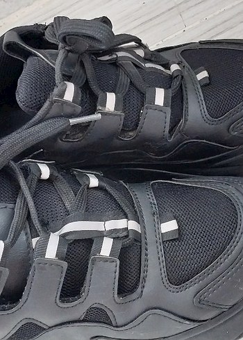 38 Beden siyah Renk butigo Siyah Platform Bağcıklı Kadın Spor Ayakkabı
