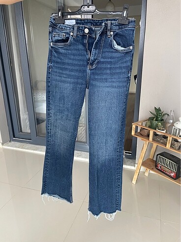 Zara Orta bel kot pantolon