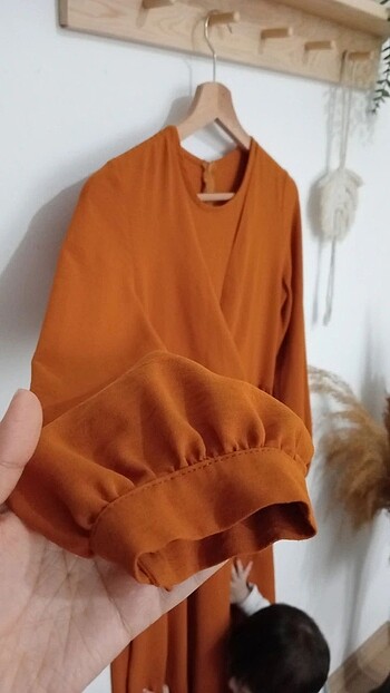 38 Beden camel Renk Boy elbisesi