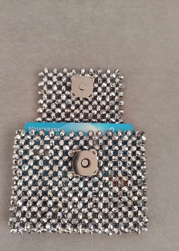 kristal Boncuk İşlemeli kartlık - Görsel 4