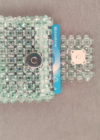 Turkuaz kristal Boncuklu kartlik - Görsel 2