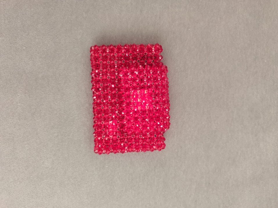 kristal taşlı Kırmızı kartlık - Görsel 3