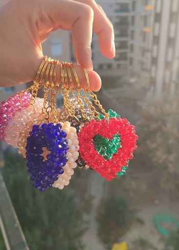 Renkli Boncuklu Bohem Anahtarlık - Görsel 2