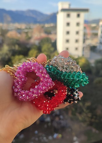 Renkli Boncuklu Bohem Anahtarlık - Görsel 4