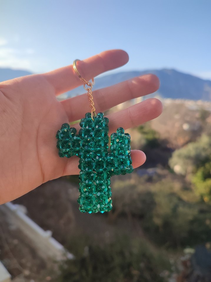 Renkli Boncuklu Bohem Anahtarlık - Görsel 5