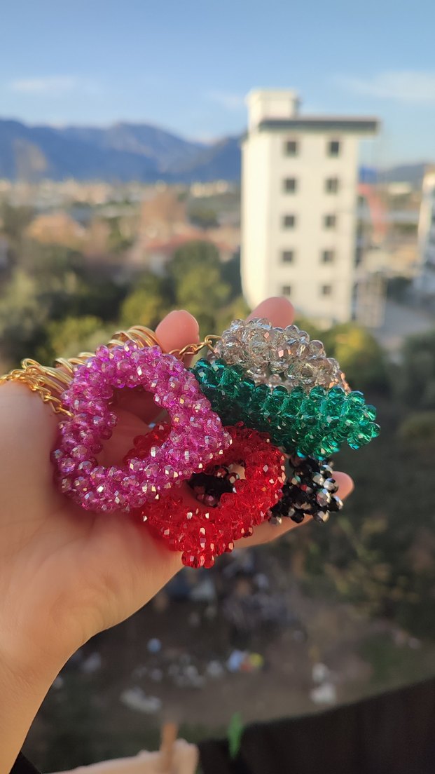 Renkli Boncuklu Bohem Anahtarlık - Görsel 4