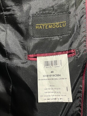 48 Beden Hatemoğlu Takım Elbise