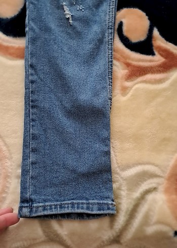Diğer Kadın mavi Denim Bol Kesim Midi Jean