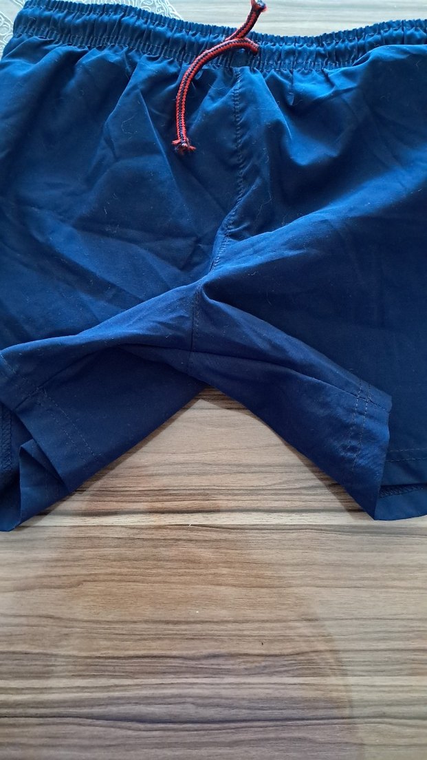 Düğmeli Parlak Mavi Erkek Mayo - Görsel 2