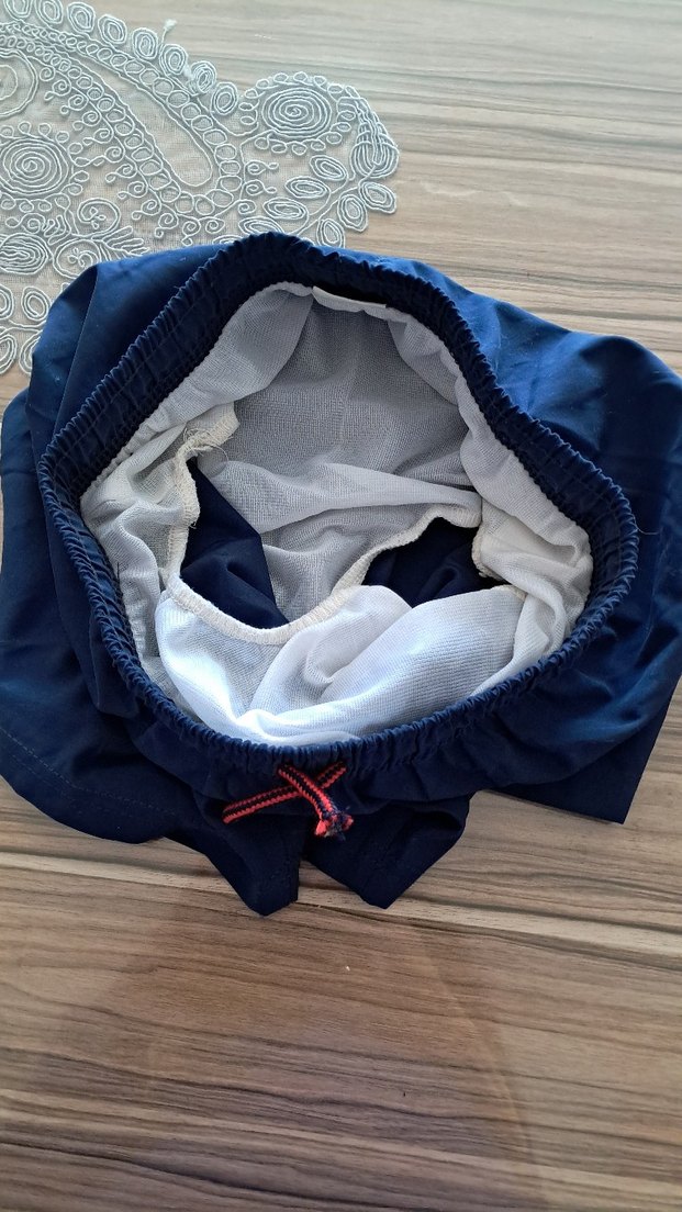 Düğmeli Parlak Mavi Erkek Mayo - Görsel 3