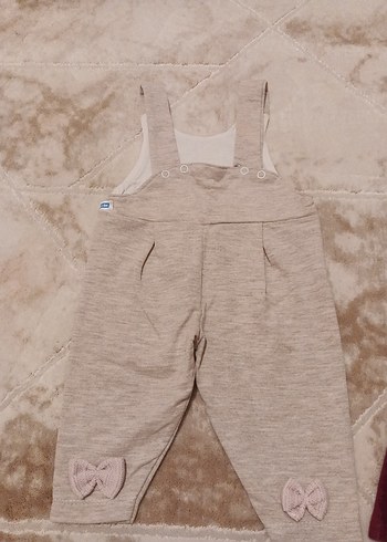 6-9 Ay Beden Bordo Sıfır Kollu Kız Elbisesi ve Tulum