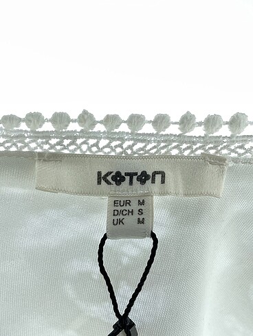 m Beden beyaz Renk Koton Kısa Elbise %70 İndirimli.